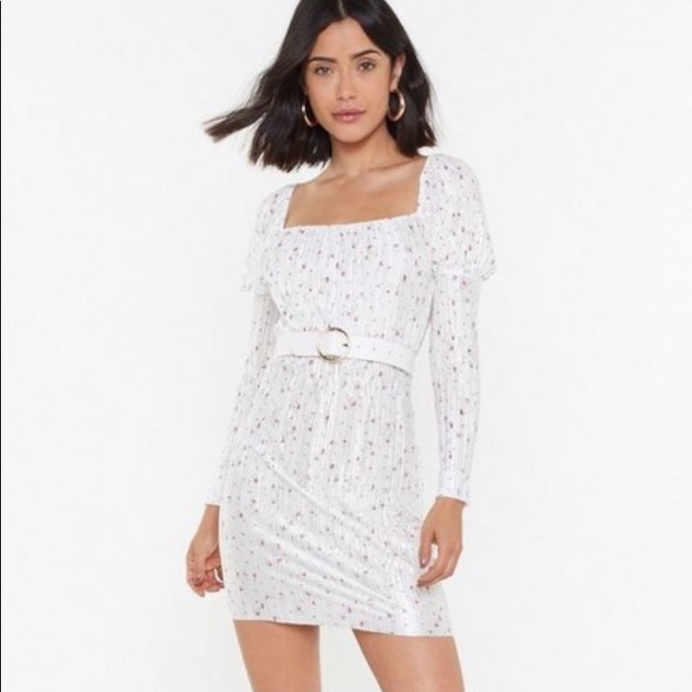 Grow on Then Floral Plissé Dress